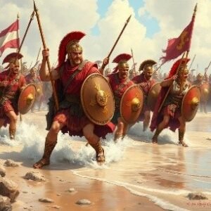 romans landing on beach
